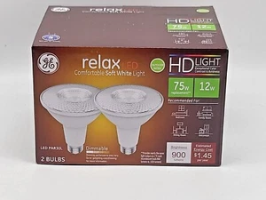 GE Relax LED HD Light Bulbs 75W Replacement 12W Dimmable 900 Lumens Soft White - Picture 1 of 5