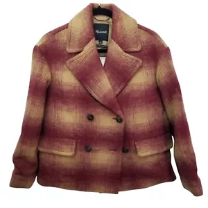 NWT Madewell Brushed Wool Blend Doringa Plaid Jacket Size M Originally $268 - Picture 1 of 7