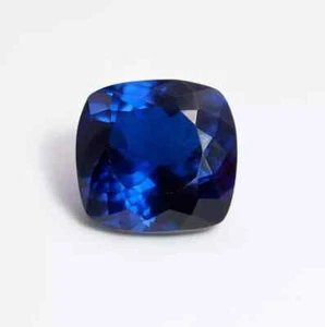 6,75 ct natürlicher makelloser blauer Saphir im Kissenschliff zertifiziert loser Edelstein - Bild 1 von 6