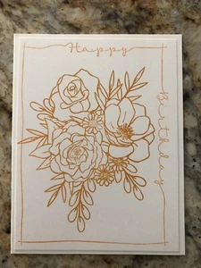 Happy Birthday Cards, Set Of 4 Completed Stampin Up, Mango Melody - Picture 1 of 2