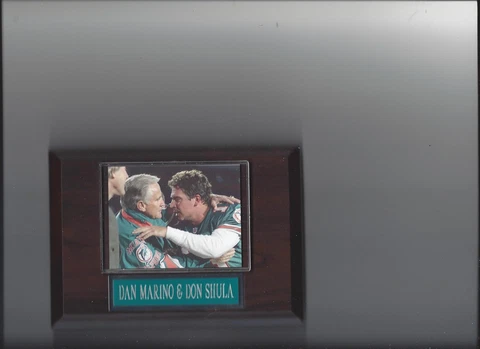 DAN MARINO & DON SHULA PLAQUE MIAMI DOLPHINS FOOTBALL NFL Cover