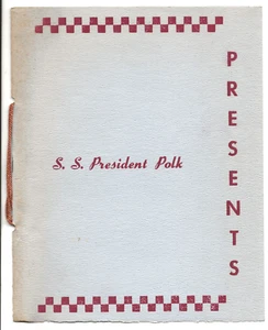 1959 S.S. President Polk Pan-Americana Menu da pranzo - American President Lines - Foto 1 di 4