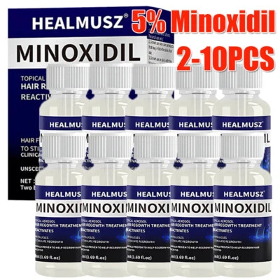 2-10x HEALMUS Extra Stärke MINOXIDIL 5% Haarwachstum Behandlung Serum FÜR Männer