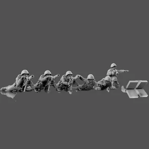 WW2 Greek Army Light Mortar Teams 6 Figures - Wargames and Collectors 28mm 1/56 - Picture 1 of 3