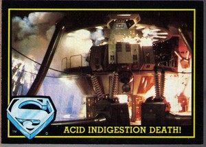 1983 Topps Superman III #90 Acid Indigestion Death