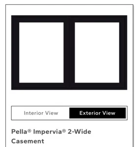 Pella Lifestyle Vinyl windows Double Hung 62.5x53 White Interior; Black Exterior - Picture 1 of 3