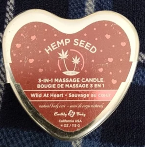 3 in 1 Hemp Seed Oil Massage Candle Heart 4 oz - Picture 1 of 2