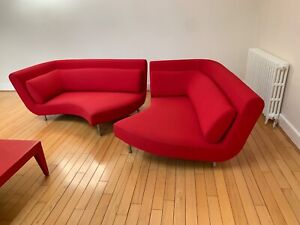 Ligne Roset "Yang" sofa red wool superb condition