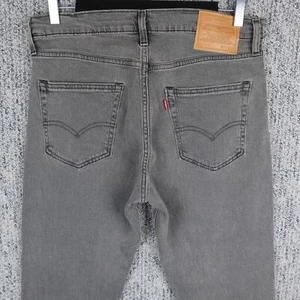 LEVI'S 512 MEN'S JEANS SLIM TAPERED W33 L32 GRAY DENIM LEVIS CROPPED FRAYED - Picture 1 of 11