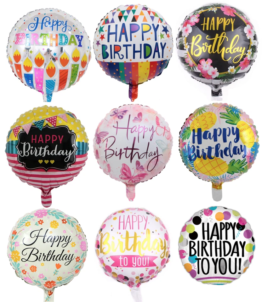 18inch Happy Birthday Round Celebration Party Decoration Foil Helium Balloon