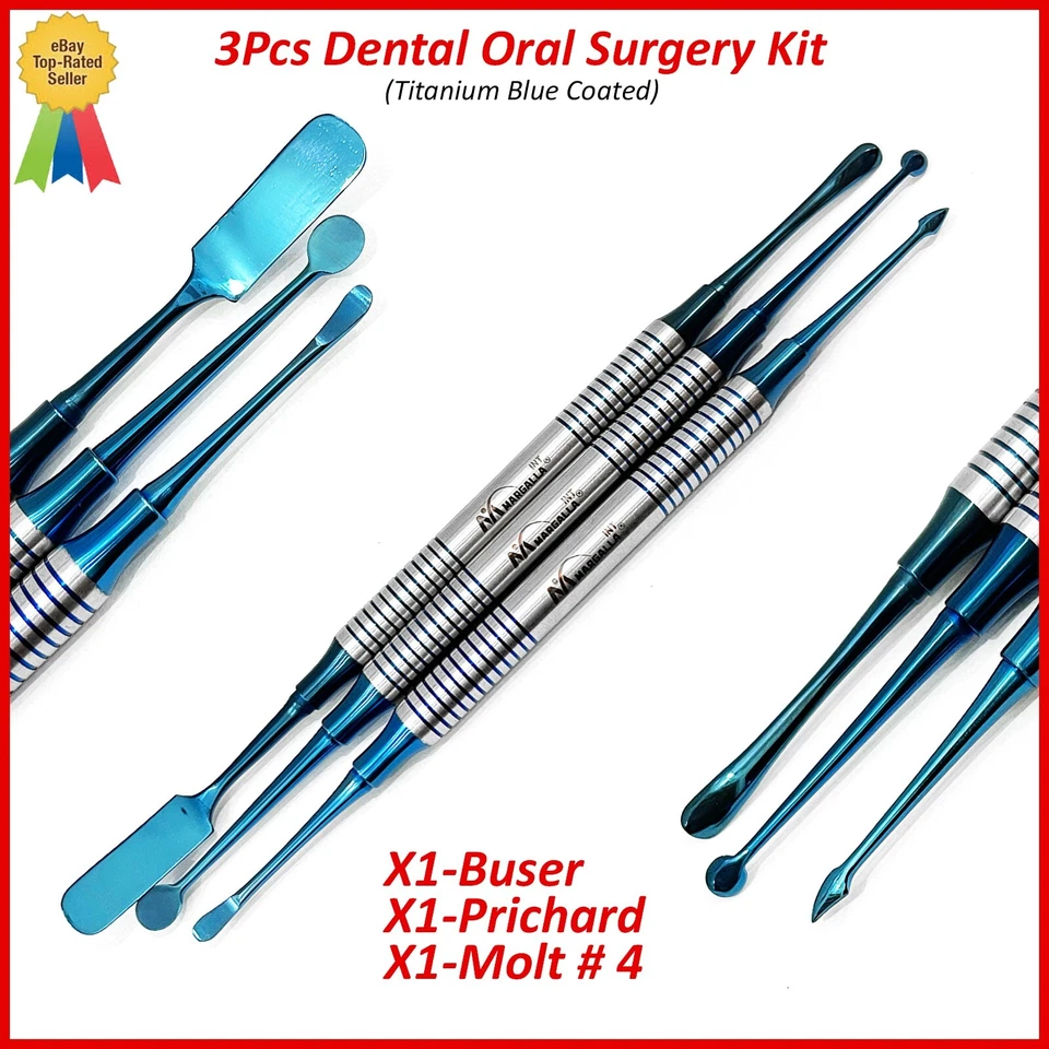 Dental Oral Surgical Periosteal Elevators Buser Pritchard Molt#4 Titanium Coated - Image 1 of 1