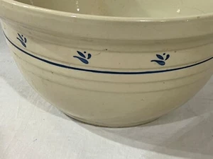 Vintage Roseville Ohio Floral & Stripe Large 6 Qt. 12”x6.25” Mixing Bowl 4121 - Picture 1 of 8
