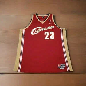 Nike Lebron James #23 Cleveland Cavaliers NBA Men's XXL (+2) Swingman Red Jersey - Picture 1 of 10