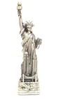 4" Statue of Liberty Figurine w.Flag Base and New York City SKYLines NYC #Silver