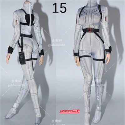 Body Medias 1:6 Negro Viuda Blanco Ropa Para 12" Mujer PH TBL JO Cuerpo Foto 1 de 4