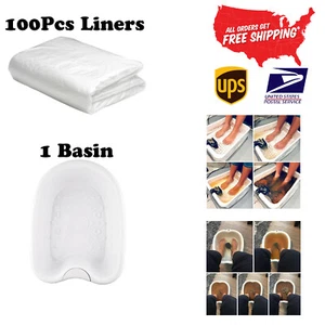 100 pack Liners For Foot Bath Basin Ionic Detox Ion Aqua Cleanse Accessories - Picture 1 of 9