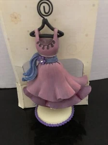 Photo Clip Holder Stand Note Memo Desk Fancy Pink Lavender Dress New - Picture 1 of 6