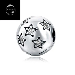 Star Clip Charm Bead Genuine Sterling Silver 925 For Bracelets Family Wife Mum - Picture 1 of 4