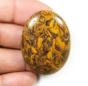 Mariam Diaspro pietra preziosa naturale sfusa 65 ct forma ovale cabochon {41x31} mm MI19-17 - Foto 1 di 6