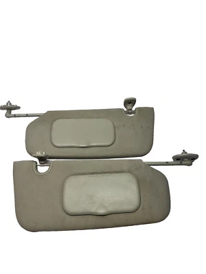 OEM 07-17 Jeep Compass Patriot Sun Visor Pair Set Light Gray With Mount Hooks✅ - Image 1 of 4