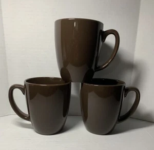 3 tazas de café de cerámica coordinadas de chocolate Corelle de 4" - Imagen 1 de 9