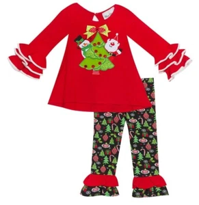 Rare Editions Baby Girls Long Sleeve Christmas Tree Tunic & Legging Set-Size-24M - Picture 1 of 3