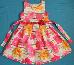Jessica Ann Bright Floral Print Sleeveless Party/Special Occasion Dress Size 5 - Picture 1 of 6