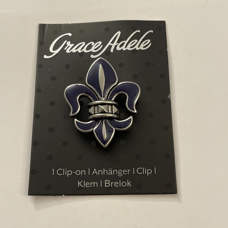 Nuevo colgante con clip Grace Adele azul J12 Foto 1 de 1