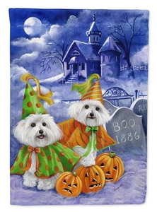 Caroline's Treasures PPP3022CHF Bichon Frise Halloween Haunted House House Fl... - Picture 1 of 8