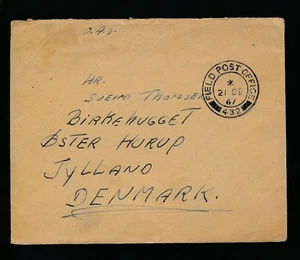 GERMANY 1947 BRITISH FPO 432 to DENMARK JYLLANO - Picture 1 of 1