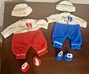 Vintage Baby Doll Clothing Outfit Clothes Hat And Booties Set for 9-11" Dolls - Picture 1 of 10