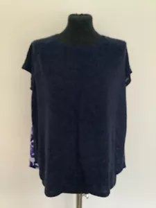 Talbots Petites Top Sz 10P Short Sleeve Blue Floral Print Lightweight NWT - Picture 1 of 5