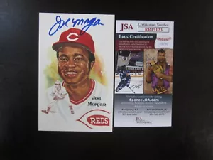 Joe Morgan Autograph Signed Perez Steele Postcard Cincinnati Reds JSA - Picture 1 of 3