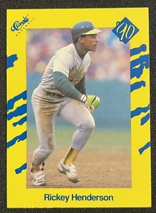 1990 Classic Rickey Henderson #T27 Yellow Oakland Athletics HOF NM+