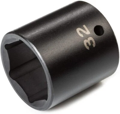TEKTON  1/2-Inch Drive by 32 mm Shallow Impact Socket, Cr-V, 6-Point - Image 1 of 3