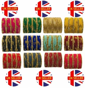 KIDS glitter COLOUR CHURI BANGLES 5+ COLOURS , pakistani bangles, indian bangles - Picture 1 of 29