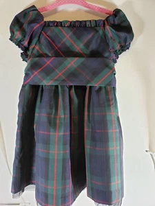 American Living Girls Red, Green, Blue and Black Plaid Dress Size 18 M Lined - Picture 1 of 7