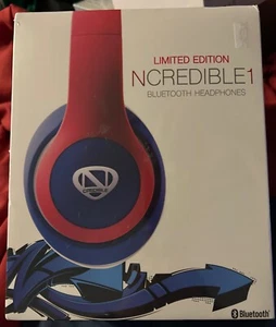 NCredible AX1 Bluetooth Wireless Kopfhörer Neu Rot Weiß und Blau Limitiert - Bild 1 von 5