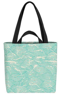 Japanische Wellen Muster Tasche Japanische Wellen Muster gemustert Meer Reisen - Bild 1 von 3