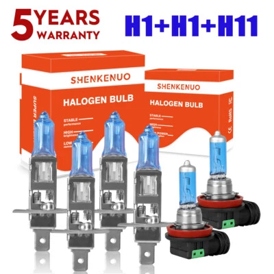 For Jaguar X-Type 2004-2008 6pcs Front Halogen Headlights Hi/Lo Beam Fog  Bulbs - Image 1 of 4