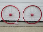 SE Bikes BMX Red 26" x 1.75" 36 Hole 1 Speed Freewheel Rim Set w/Sealed Bearing
