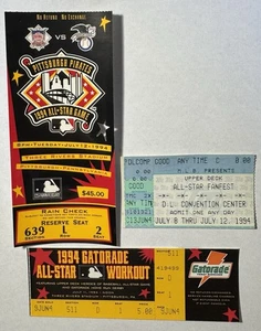 1994 MLB Baseball All Star Game Ticket Pittsburgh Pirates Manny Sanguillen Auto - Picture 1 of 6