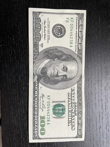 Billete de 100 dólares de la Reserva Federal de Estados Unidos KF00444238A billete de bajo número 2006 - Imagen 1 de 3