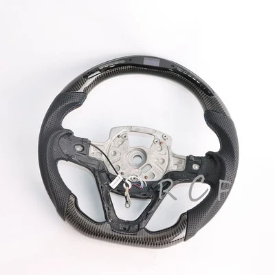 Volante de fibra de carbono LED RPM compatível com BMW I8 2014-2024 sem aquecimento - Imagem 1 de 4