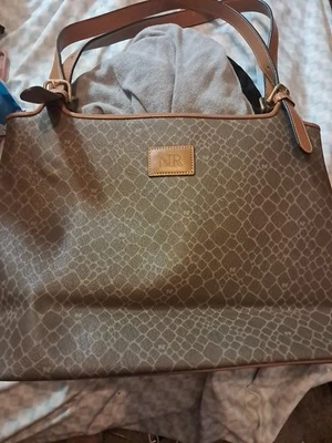 Bolso de Hombro Nina Ricci Marrón Bolso Mediano Firma Cartera Italiana Retro De Colección  Foto 1 de 4