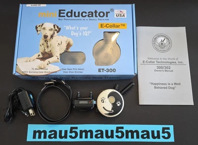 Mini Educador ET-300 1/2 Milla Control Remoto Entrenador de Perros E-Collar Kit Choque Pitido Clicker Foto 1 de 4
