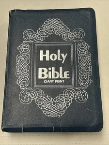 1975 Holy Bible King James Giant Print Jimmy Swaggart Blue Softcover Clean - Bild 1 von 22