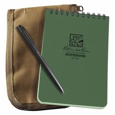 Rite in the Rain Notebook Kit 4x6 Green Waterproof Hard Cover 50 Sheets Outdoor - Image 1 of 3
