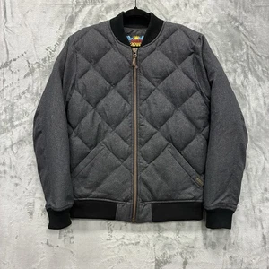 Chaqueta de plumón Eddie Bauer 1936 modelo Skyliner para hombre talla pequeña gris acolchada cremallera - Imagen 1 de 5