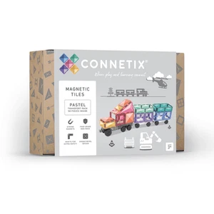 Connetix 50 Piece Pastel Transport Pack Magnetic Tiles - Picture 1 of 1
